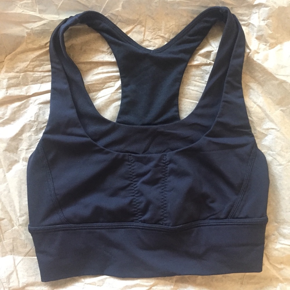 Lululemon black long line bra size 4